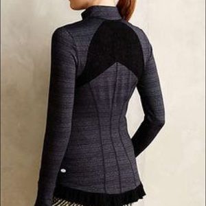 Anthropologie Pure and Good Lace Ruffled Hoodie